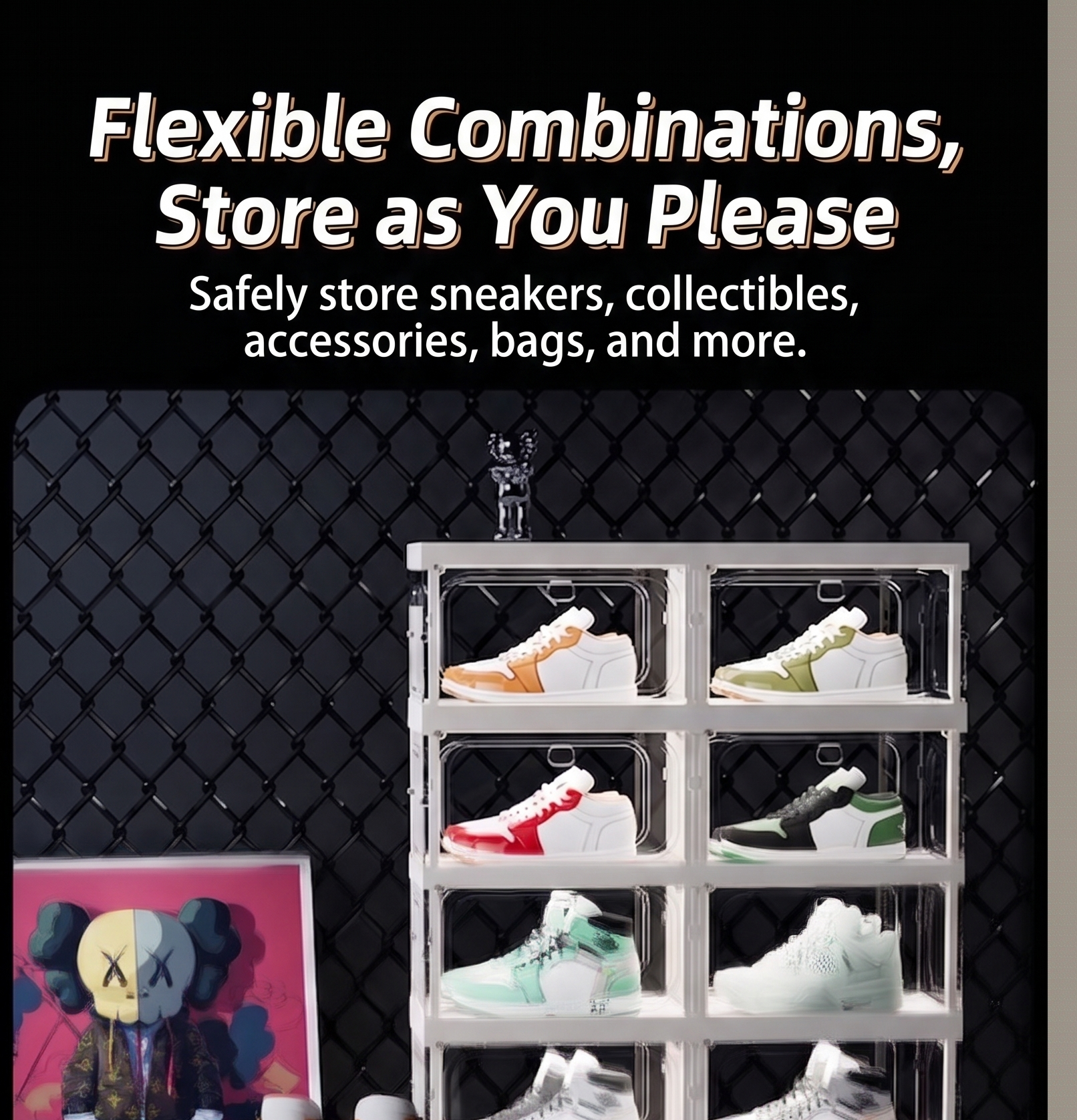 Large Clear Stackable Shoe Sto - Sneaker Care Box avis et prix
