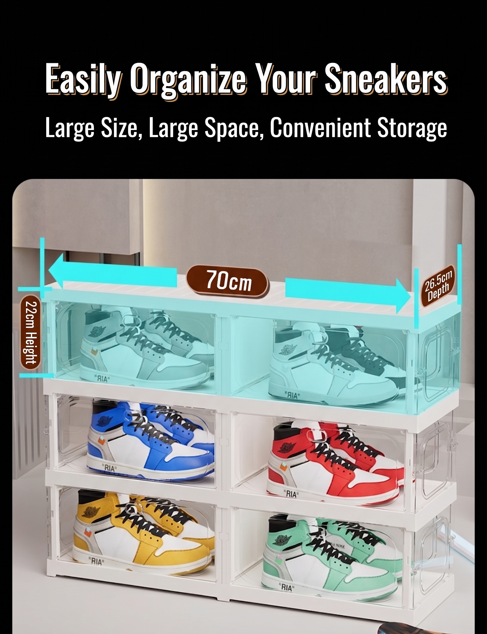 Large Clear Stackable Shoe Sto - Sneaker Care Box avis et prix