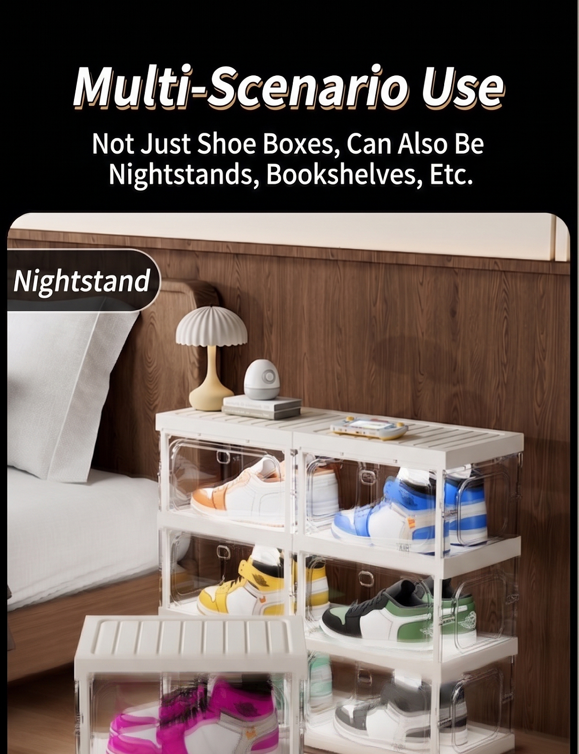 Large Clear Stackable Shoe Sto - Sneaker Care Box avis et prix